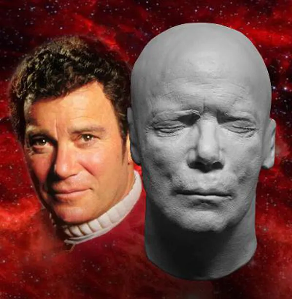 William Shatner 1:1 Life Mask - Star Trek - Captain Kirk