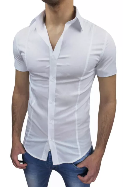 Chemise manche courte homme slim fit online