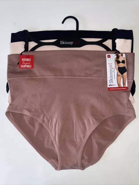 SKINNYGIRL SHAPING SEAMLESS Briefs Size LARGE 3 pair Style  SG7074-New-AWESOME! $29.99 - PicClick
