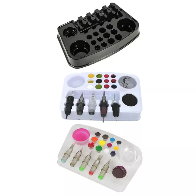 12 pz/set vassoio inchiostro per tatuaggi monouso supporto pallet in plastica contenitore inchiostro Pigm-xp