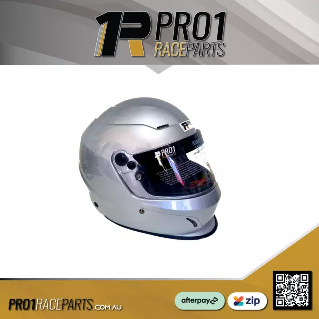 SILVER | Pro1 Full Face Snell 2020 Helmet Race car Speedway Drag Rally Racing