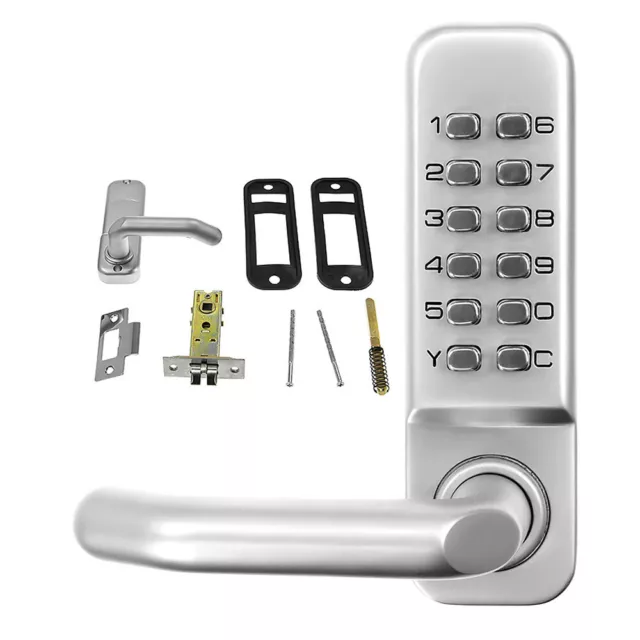 Digital Keyless Door Lock Push Button Code Entry Combination Mechanical Security