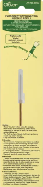 Clover Embroidery Stitching Tool Needle Refill-6-Ply 8803