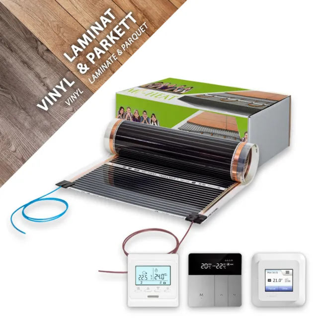 Carbon Infrarot Folienheizung Fußbodenheizung elektro Laminat Parkett Vinyl 230V