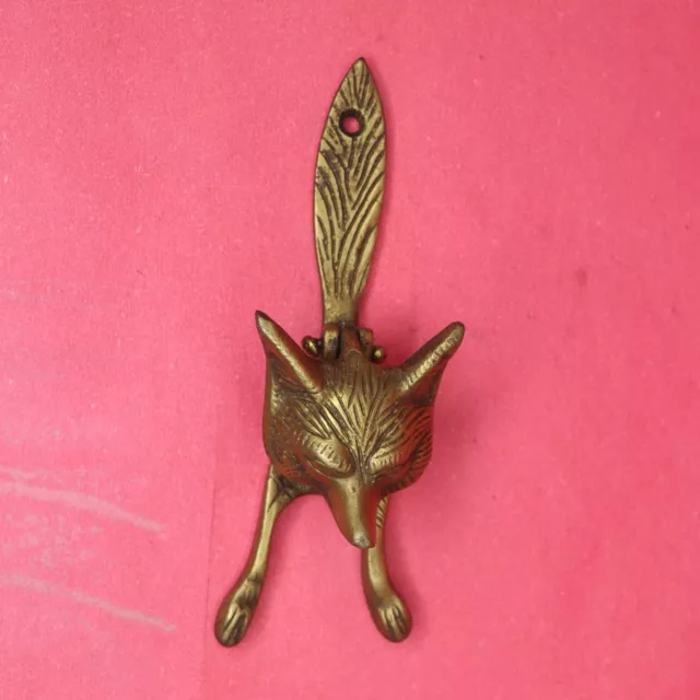 Wolf Fox Face Shape Antique Vintage Repro Door Bell Handmade Brass Door Knocker