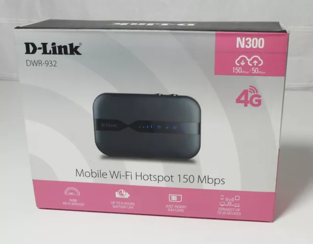 D-Link Mobiler LTE Wi-Fi / WLAN Hotspot | 150 Mbps | DWR-932