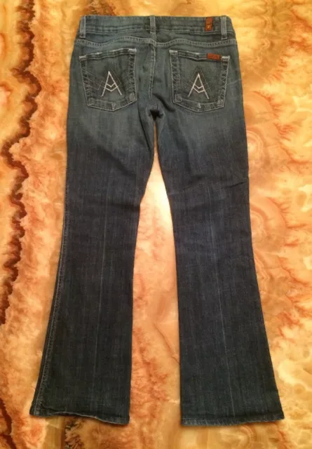 7 FOR ALL MANKIND "A pocket" BOOT CUT Womens Denim Jeans Pants Size 28