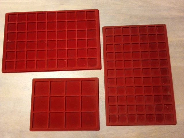 lot de 3 plateaux en feutrine