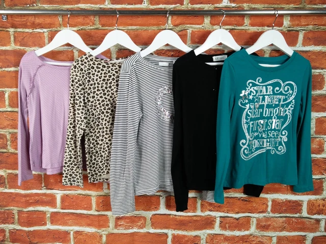 Girl Bundle Age 6-7 Year Gap Next H&M Long Sleeve T-Shirt Cardigan Leopard 122Cm