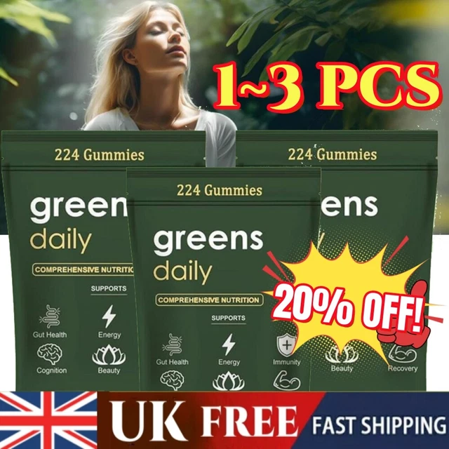CHLOROPHYLL SPIRULINA GUMMIES Detox & Energy Booster Green Bear 224