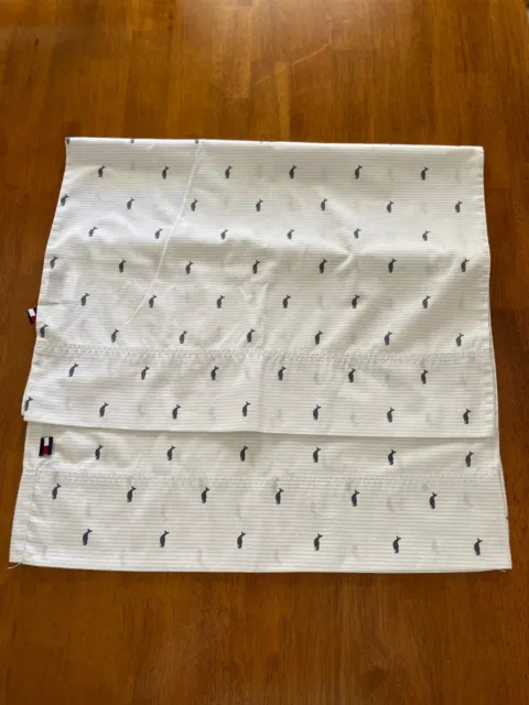 2 Tommy Hilfiger Pillowcases White Blue Whale Stripe Logo 2018 Standard