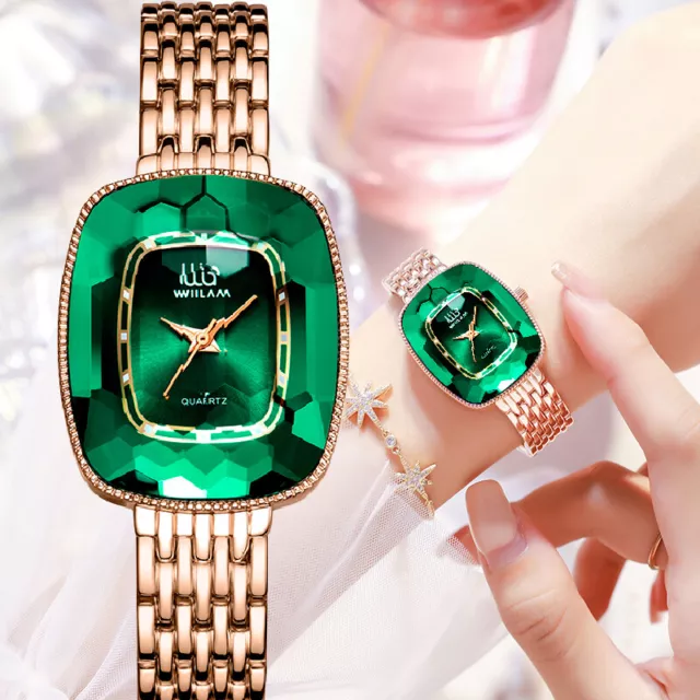 Reloj de Cuarzo de Lujo Para Mujer Accesorio de Pulso con Diseño de Diamante