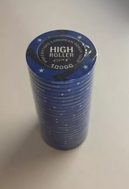 BLISTER da 25 Fiches - Poker chips ceramica replica High Roller Valore 10000