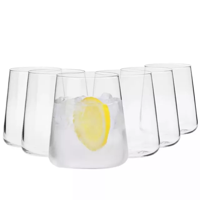 Krosno Avant-Garde Vasos de Agua Jugo Gin Bebida | 6 pcs | 430 ml | Lavavajillas