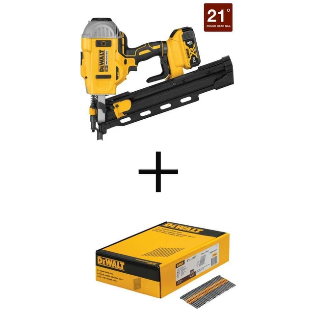 DEWALT Framing Nailer Kit+3-in. X 0.131-in Metal Framing Nails (2000-Per Box)