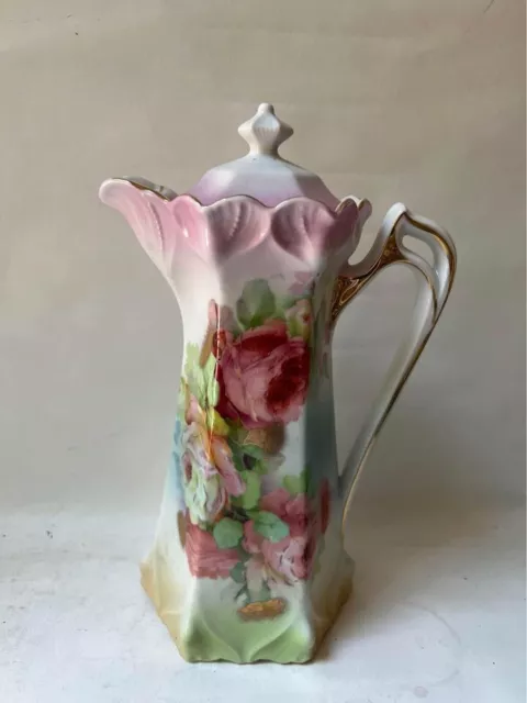 Vintage Germany Hand Painted Coffee Pot Pitcher