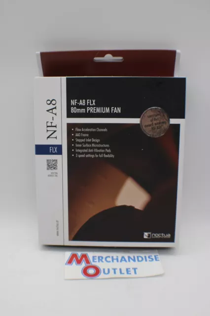 Noctua NF-A8 FLX, Premium Quiet Fan, 3-Pin (80mm, Brown)