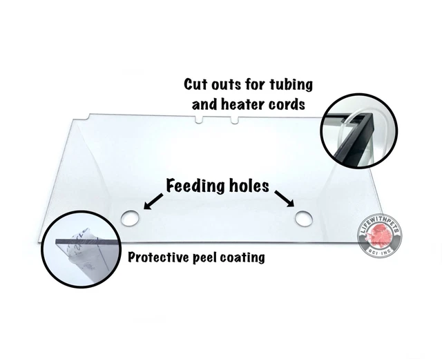 Lifewithpets  Polycarbonate 10 Gallon Aquarium Lid. Compatible with Aqueon Tank.