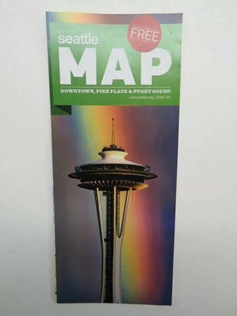 Visit Seattle MAP ~ Downtown, Pike Place & Puget Sound - 2019-20 Restaurants +