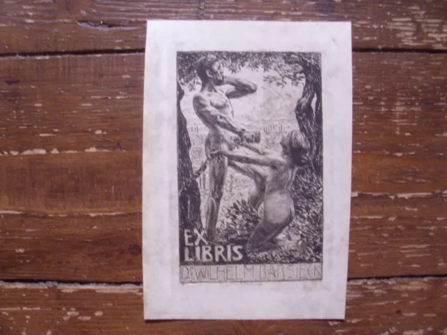 Exlibris Bookplate von Bruno Heroux - 1920 - Radierung