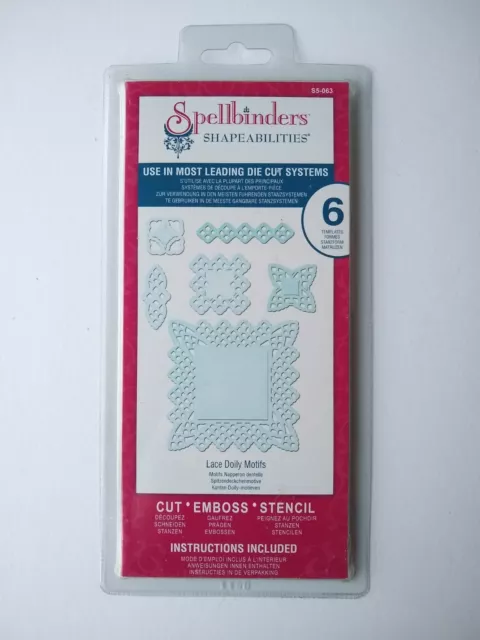 Spellbinders Shapeabilities Dies Lace Doily Motifs  6 Dies Cardmaking Craft Dies