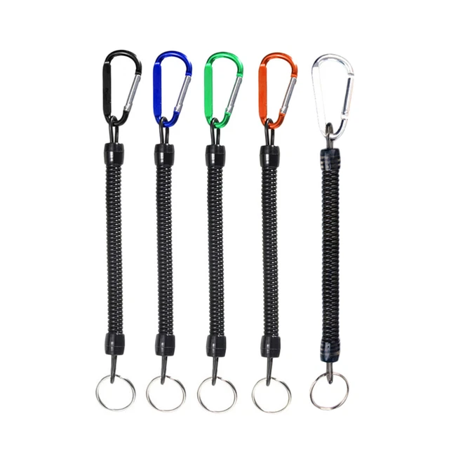 8 PCS Fishing Tether Cordes Élastiques Rétractables Porte-clés En Plastique