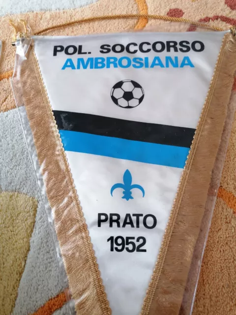 Gagliardetto CALCIO wimpel pennant SOCCORSO AMBROSIANA PRATO football BANDERÍN