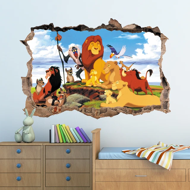 THE LION KING Disney Hole In Wall Sticker Decal Decor Kids Bedroom