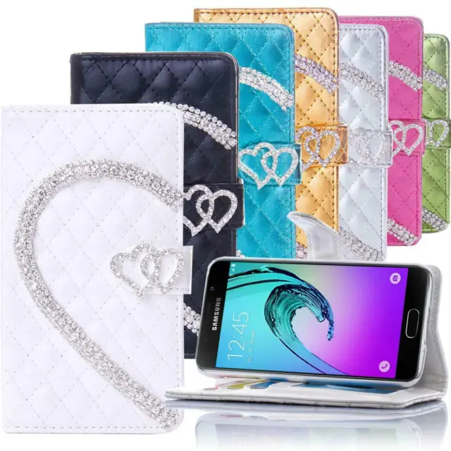 Glitzer Handy Tasche für iPhone 6 7 8 Plus SE Schutz Hülle Motiv Flip Cover Case