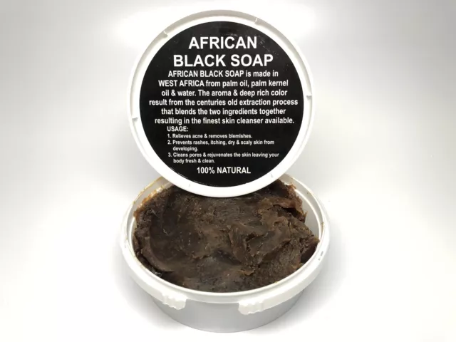 Raw African Black Soap Paste - 100% Pure & Natural Unrefined Organic Ghana Bulk