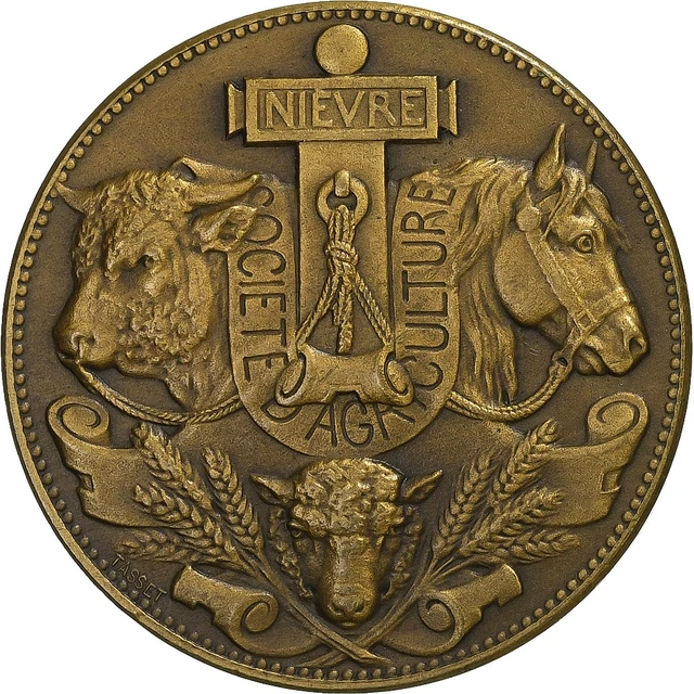 Médaille Grand Concours De Musique De Nevers – 1880 – France – Laiton – TB+
