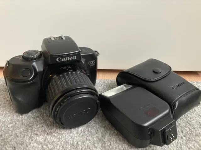 Canon Spiegelreflexkamera EOS 700 Analog+ Blitzgerät Objektiv