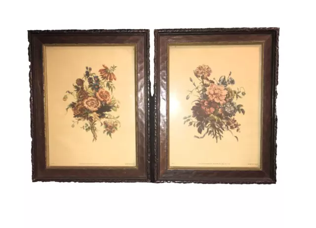 Henry B. Sandler (HBS) Antique Botanical Prints 1950s Framed Numbered