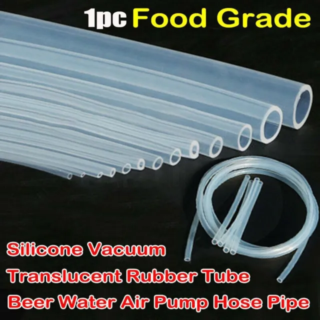 Tubo de manguera flexible de grado alimenticio 1M tubo de silicona goma suave translúcido