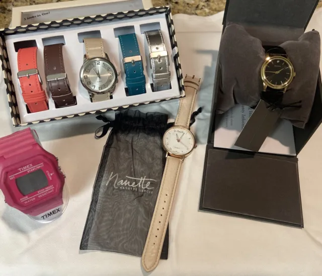 Women’s Watch Lot Of 4 - Bulova-Timex-Nanette-Quartz