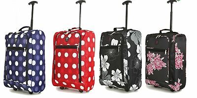 55cm Cabin Trolley Wheeled Holdall Hand Luggage Flight Bag Travel Suitcase