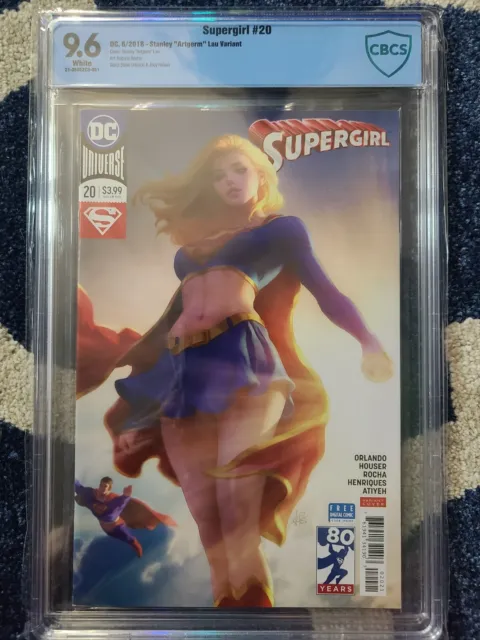 Supergirl #20 Dc Comics 2018 Stanley Artgerm Lau Variant  Cbcs Graded 9.6 Nm+
