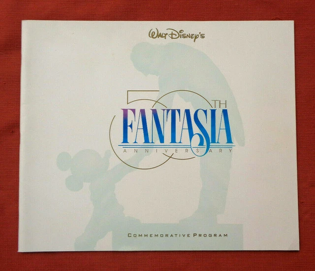 FANTASIA 50TH ANNIVERSARY Commemorative Program Book Walt Disney