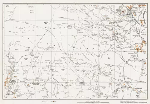 Burley in Wharfedale (southwest) Yorkshire 1938 Map 10