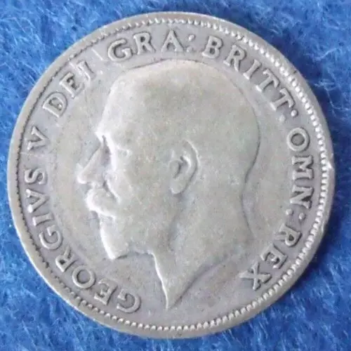 1924 GEORGE V SILVER SIXPENCE  ( 50% Silver )  British 6d Coin.   112