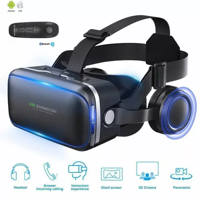 3D Google VR Box Headset Virtual Reality Glasses For Game Movie Smart Phone