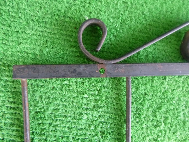 Vintage Wrought Iron Hanging Rack - 6 Multi Level Hooks - Double Mounting 2