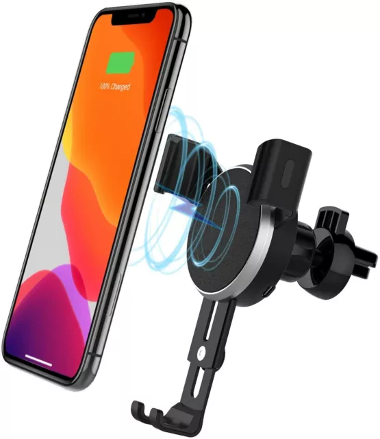 Auto Ladegerät 10W Qi Wireless Charger Auto Handyhalterung für iPhone Samsung DE