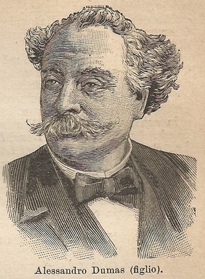 Engraving A9367 Alessandro Dumas figlio Stampa Antica del 1906 Xilografia 
