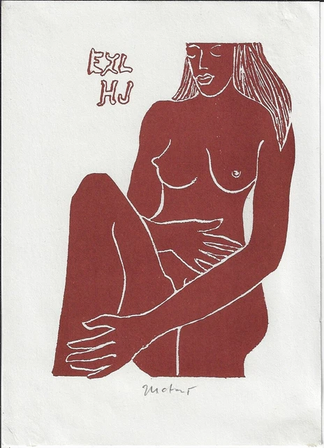 MIROSLAV MATOUS: Exlibris für H. J., Akt