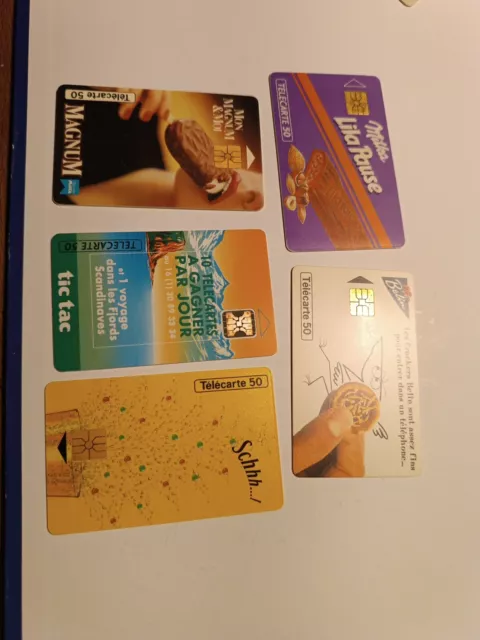 telecarte lot collection Phone Card Publicitaire Chocolat Belin Schweppes Glace