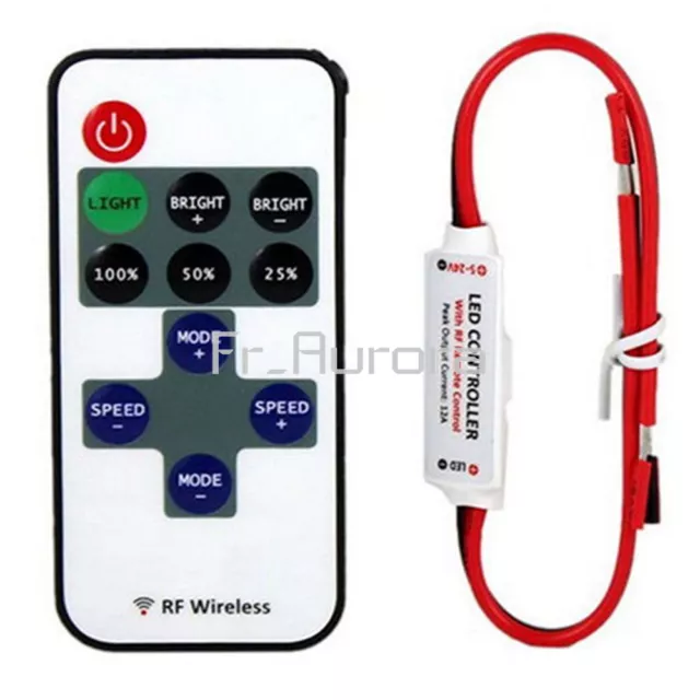 12V RF Wireless Remote Switch Controller Dimmer for Mini LED Strip Light 2