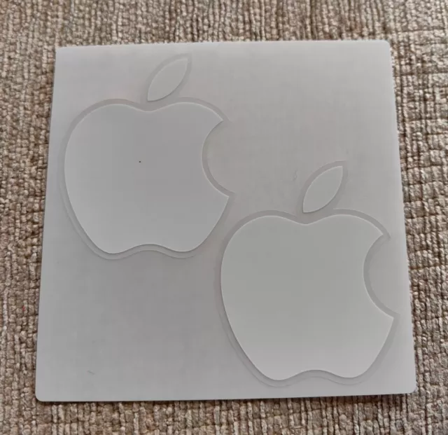Genuine Apple Logo Decals 2x2 Original iPhone White Sticker