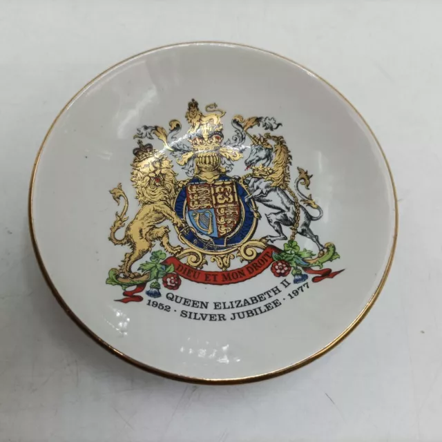 Vintage Queen Elizabeth II Silver Jubilee Small Trinket Dish (1977)