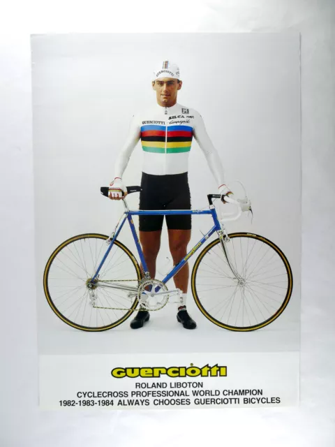 Guerciotti Poster Roland Liboton campagnolo C Record  19"x27" 1985 NOS